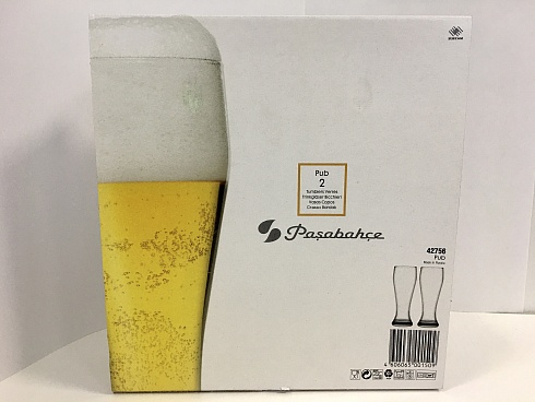 Бокалы для пива 500 МЛ PUB PASABAHCE 42756 НАБОР 2 ШТ (КРОП-ПИВО)
